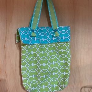 Handmade Green Blue Bag